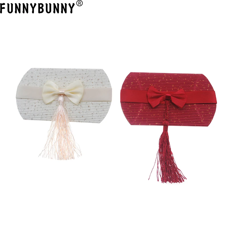 FUNNYBUNNY Corrugated Paper Pillow Candy Box Wedding Favors Baby Shower Party Gift Bags | Дом и сад