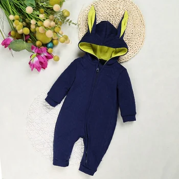 

Baby Romper Cute Rabbit Ear Baby Bodysuit Jumpsuit Girls Boys Long Sleeve Hooded Rompers Newborn Clothing