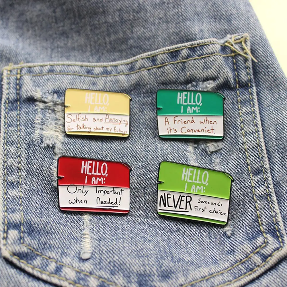 Hello I Am Only Important When Needed Unisex Enamel Brooch Pin Slogan Badge Gift булавки на хиджаб брошки для детей |