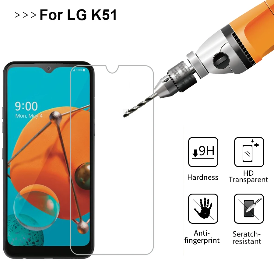 2 шт. закаленное стекло для LG K51 K 51 Pelicula De Vidro 9H Защитная пленка телефона Защита