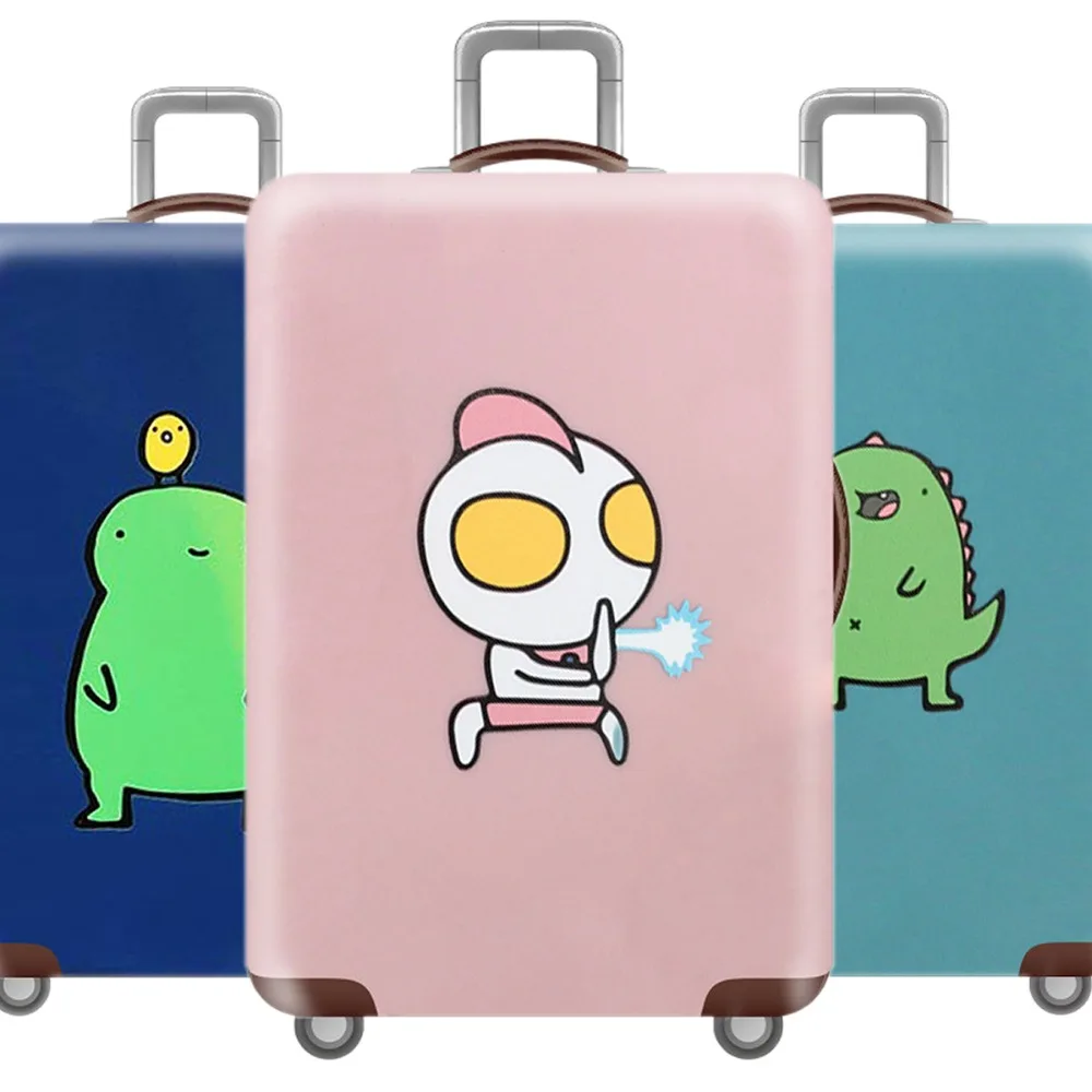 Kawaii 3D Monster багажный чехол Защитный Водонепроницаемый плотный эластичный чехол для чемодана Fr для 18-32 дюймов XL аксессуары для путешествий