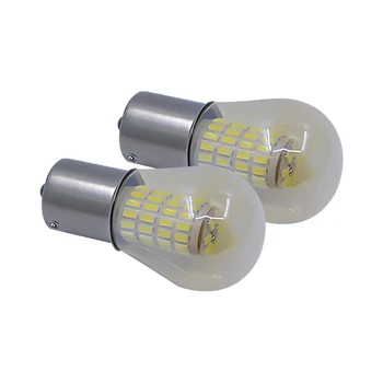 

2pcs White/Amber Canbus1156 3014 GLASS led Turn Signal Light Brake Light