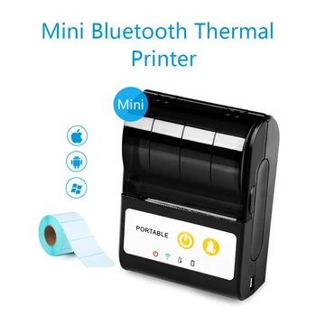 

Mini Bluetooth Printer Bluetooth Thermal Printer Mini Portable 58mm Receipt Printer Small for Mobile Phone Ipad Android / iOS