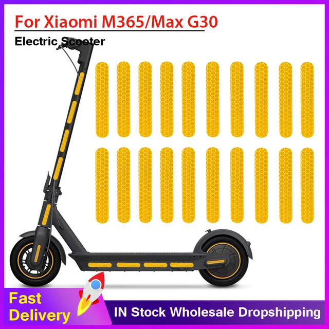 1Sets Reflektierende Aufkleber für Ninebot Max G30 G30D Elektrische Roller  Fluoreszierende Körper Dekoration Warnung Fahren Sicherheit