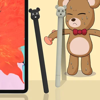 

Lovemei Cute Bear Silicon Pencil Case For Apple Pencil 1.0 2.0 Case For Tablet Touch Pen Stylus Cap Cartoon Protect Sleeve Cover