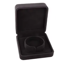 Квадратная бархатная коробка для браслета дисплей хранения ювелирных изделий Органайзер чехол серый
