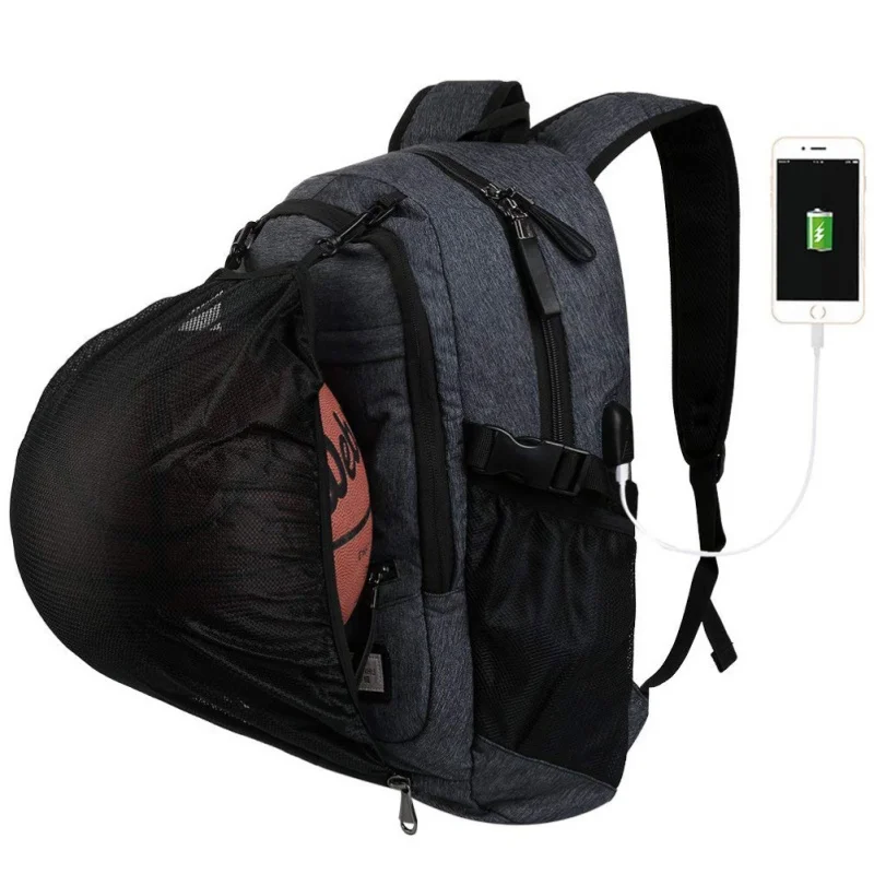 Спортивный мужской рюкзак для ноутбука, баскетбольная сумка для подростка, для мальчика, футбольный мяч, сумка для тренировок, Футбольная баскетбольная сетка