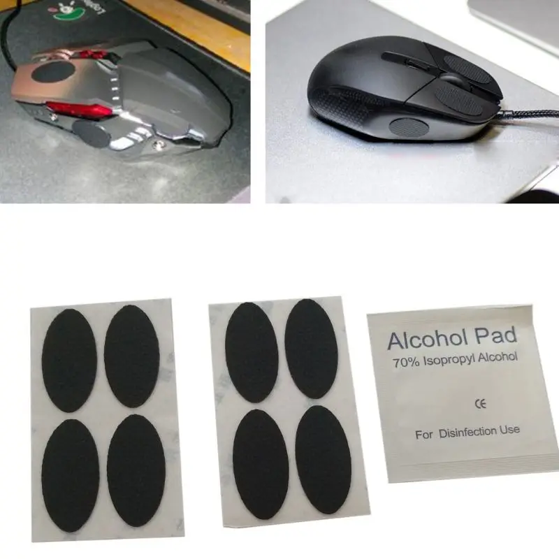 

8Pcs 30x15 DIY Mouse Skates Side Stickers Sweat Resistant Pads Anti-slip Tape