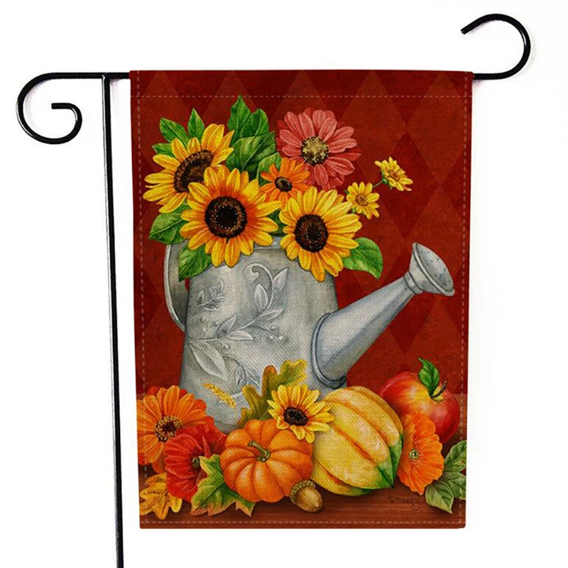 1 Pc New Style flower Halloween Garden Flag Balcony Outdoor Home Decor House | Дом и сад