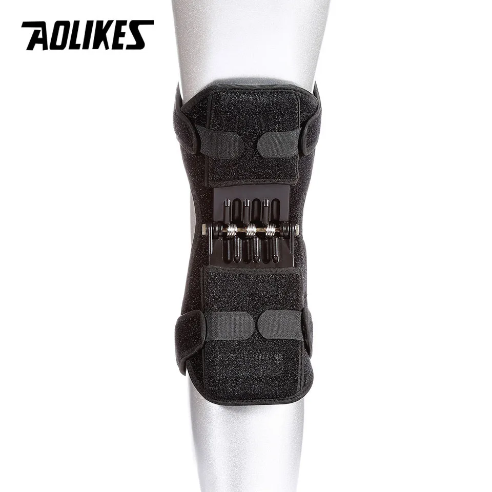 AOLIKES Joint Support Knee Pad Breathable Non-slip Lift Pain Relief For Knee Power Spring Force Stabilizer booster For Elde
