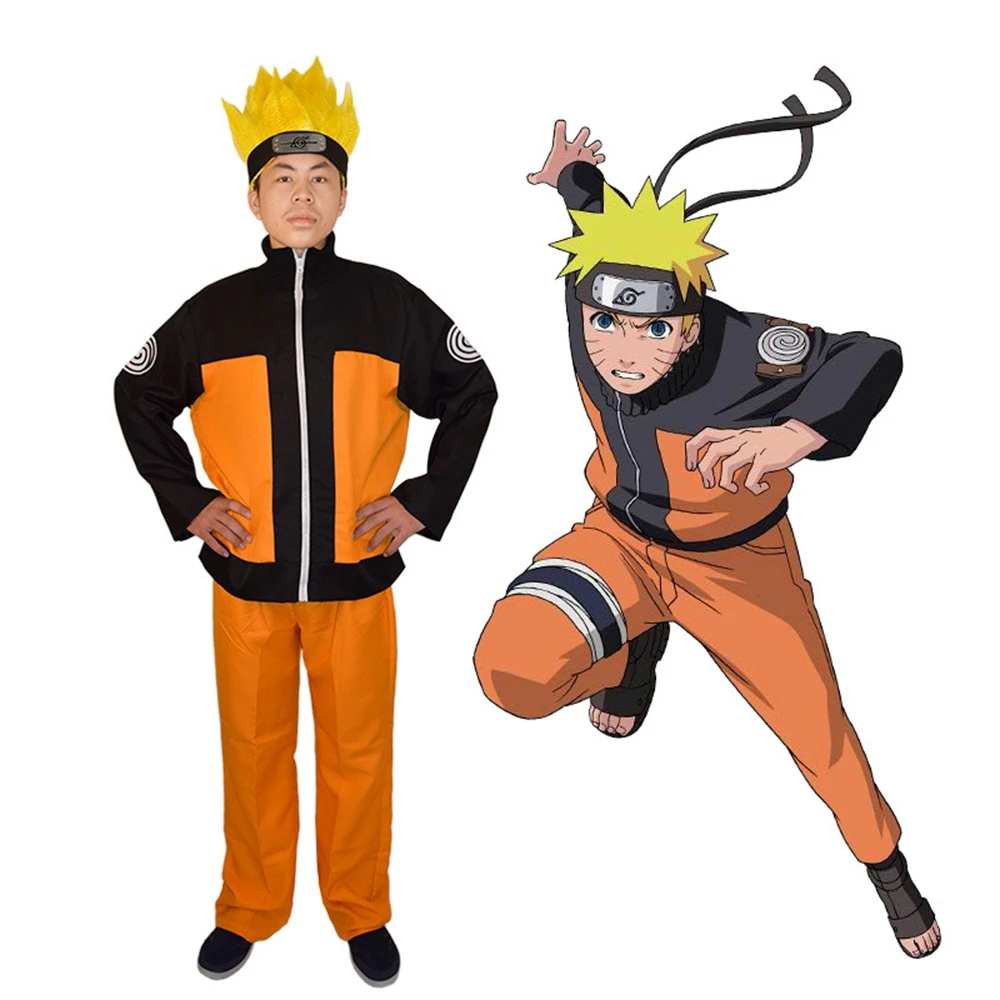 Uzumaki Naruto костюмы для косплея аниме японский мультфильм молния куртка пальто