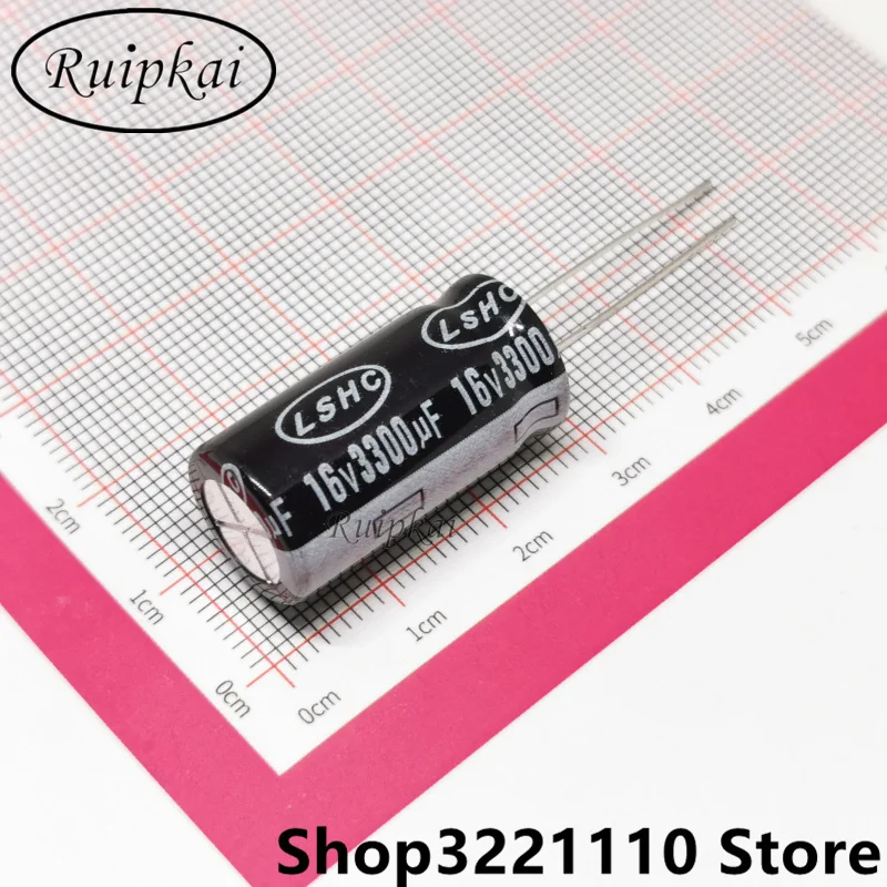 30pcs 3300UF 16V 13x25mm Aluminum Electrolytic Capacitor 16V 3300UF 13*25mm CL series 105