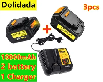

18V10.0Ah MAX XR Battery power tool Replacement for DeWalt DCB184 DCB181 DCB182 DCB200 20V 5A 18Volt 18 v Battery+ 3A Charger