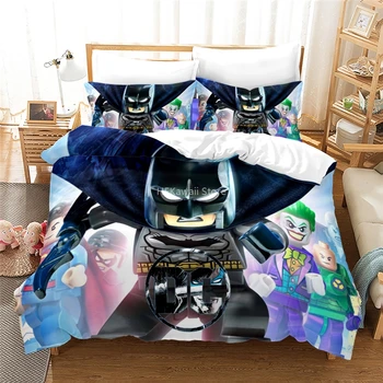 

Home Textile Cartoon Batman 3d Printed Bedding Set Boys/Girls Duvet Cover Set Pillowcase Twin Full Queen King Bedroom Decoration