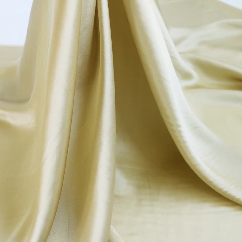 50 см* 138 см шелк тутового шелкопряда ткань бежевый свадебное платье материал шелк Шармез ткань 17 momme