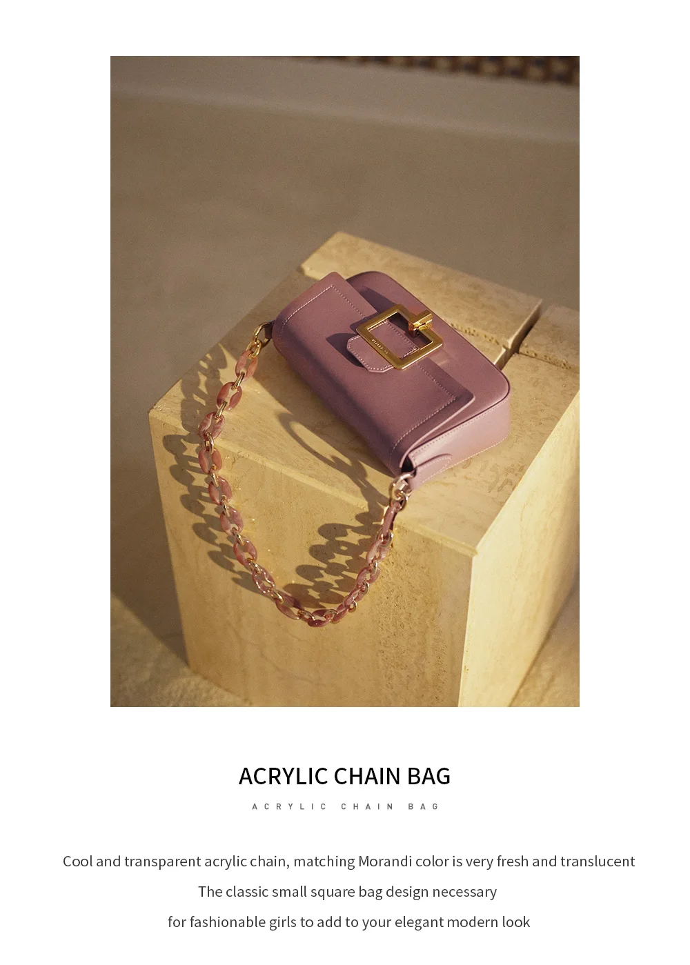 Lafestin Designer Acrylic Chain Handbag