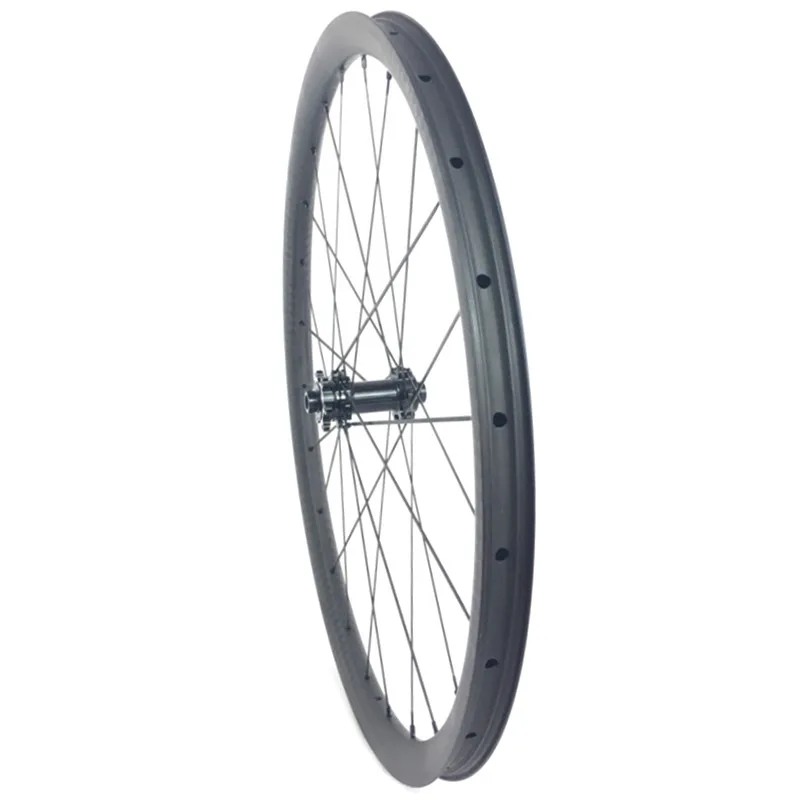

27.5er 30mmx25mm front carbon wheel 645g 650B MTB XC straight pull hookless beadless wheel Powerway M32 hub 24 28 holes UD matte