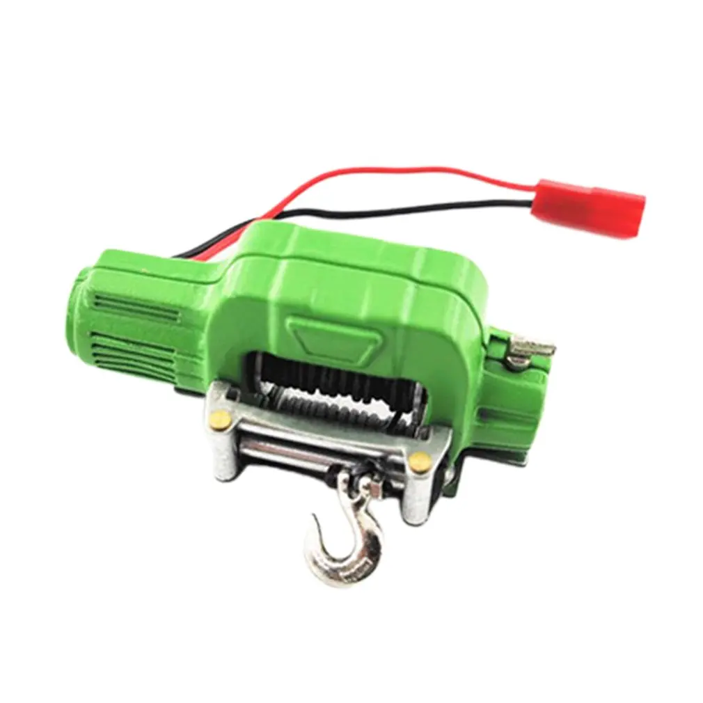 

Car Model Parts 1/10 Rc Crawler Remote Control Model Accessories Green Mini Electric Control Metal Winch