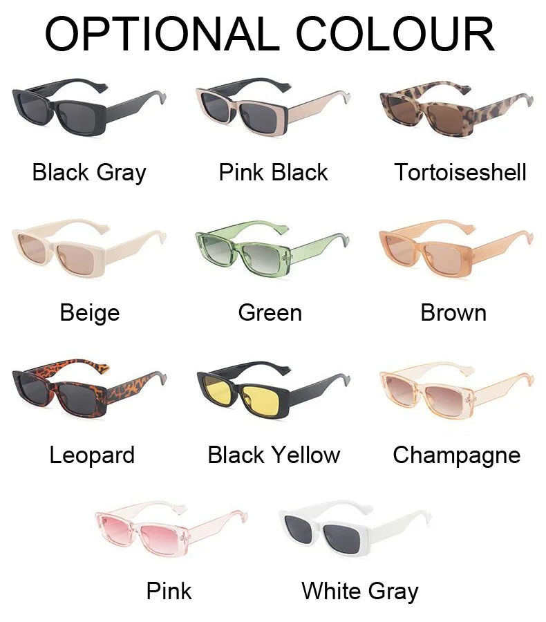 Vintage Square Sunglasses Women Brand Tortoiseshell Black Shades Gradient Sun Glasses For Female Small Rectangle Designer women's sunglasses