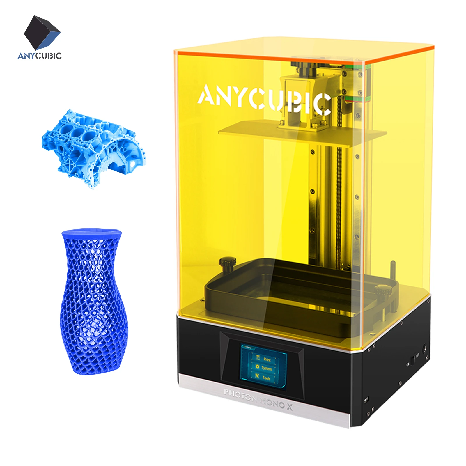 ANYCUBIC Photon Mono X 3D Printer UV Photocuring LCD Resin 3D Printer 8.9'' 4K Monochrome LCD APP Remote Control  UV Cooling 3dprinter