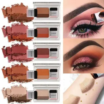 

SANUO Lazy People Eyeshadow Double-deck Gradual Shimmer Eye Shadow Palette Waterproof Lasting Natual Women Eye Make up TSLM1