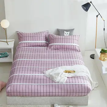 

1 Pcs Bed Set Cotton Fitted Sheet Mattress Cover with Elastic Band High 25cm Bed Sheet Queen King Full King Many sizes