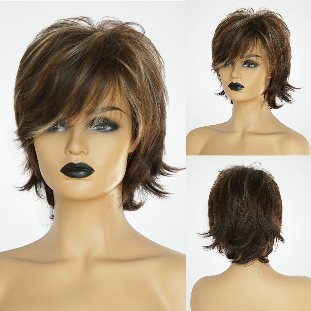 Inhair cube 8 дюймовые короткие волосы натуральные челки многослойные синтетические
