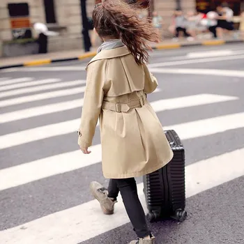 

2019 Girls Windbreaker Fashion Jacket For Girl Spring Autumn Children Trench Coats Kids Clothes Brands Outerwear 4-14 Years