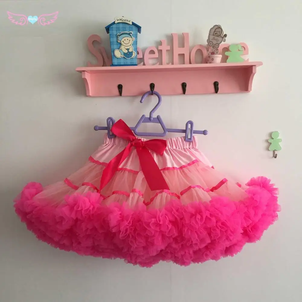 pink and hot pink Горячее предложение! Распродажа! Сказочная сказочная балетная пачка юбка очень пышная многослойная разноцветная юбка Высококачественная юбка-американка фиолетовые юбки с оборками для девочек - Цвет: pink and hot pink