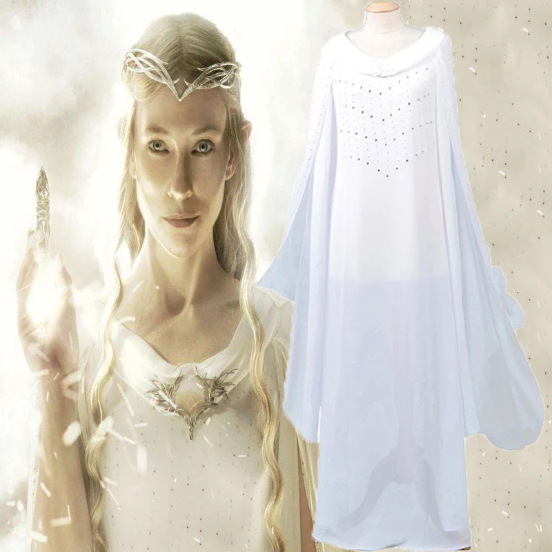 The Hobbit Cosplay Cosrume Lord Of The Rings Galadriel Cosplay Costume Elve...