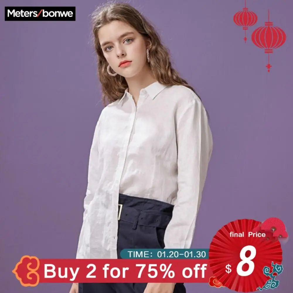  METERSBONWE Blouses Women'S Clothing Spring And Autumn New Fashion School Style Long Sleeve Shirt