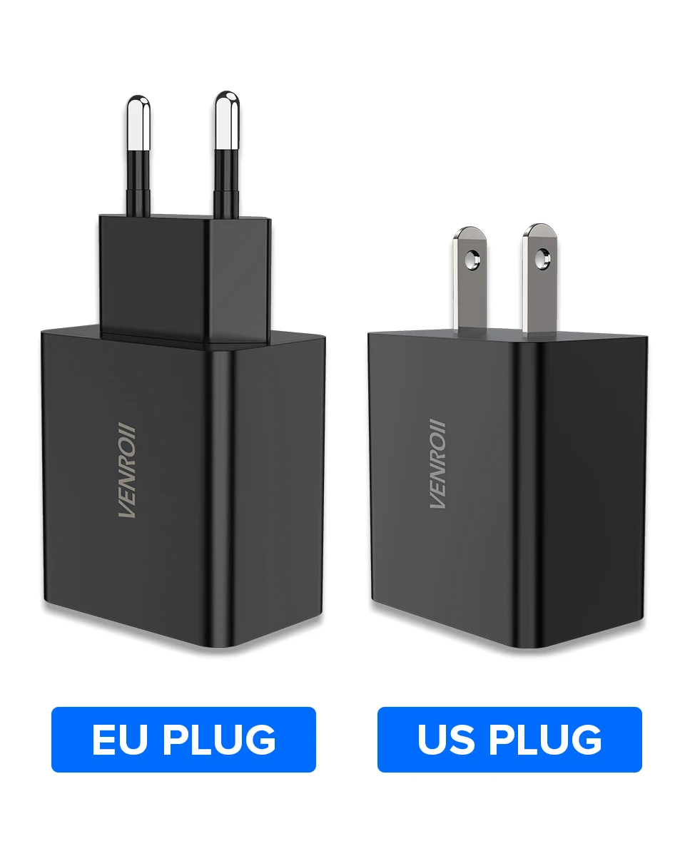 Venroii USB зарядное устройство 5V3A Qualcomm Quick Charge QC3.0 портативный мобильный телефон быстрое зарядное устройство для iPhone X 11 для samsung Xiaomi Redmi