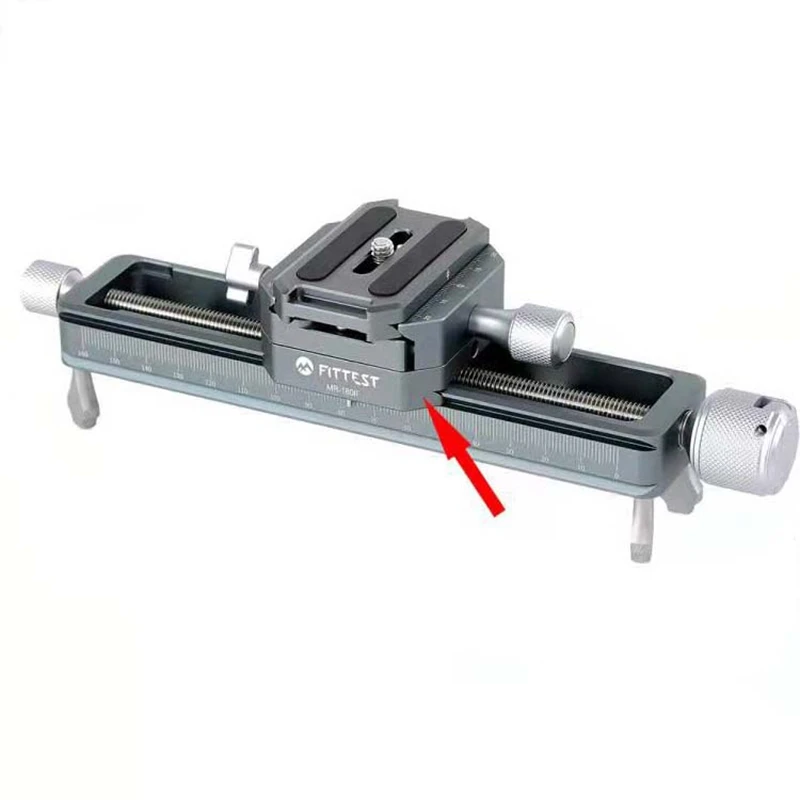 

Macro Head Rail SLR Camera Photography Rail Portable Desktop Shooting Slide with Crank Direction Adjustable