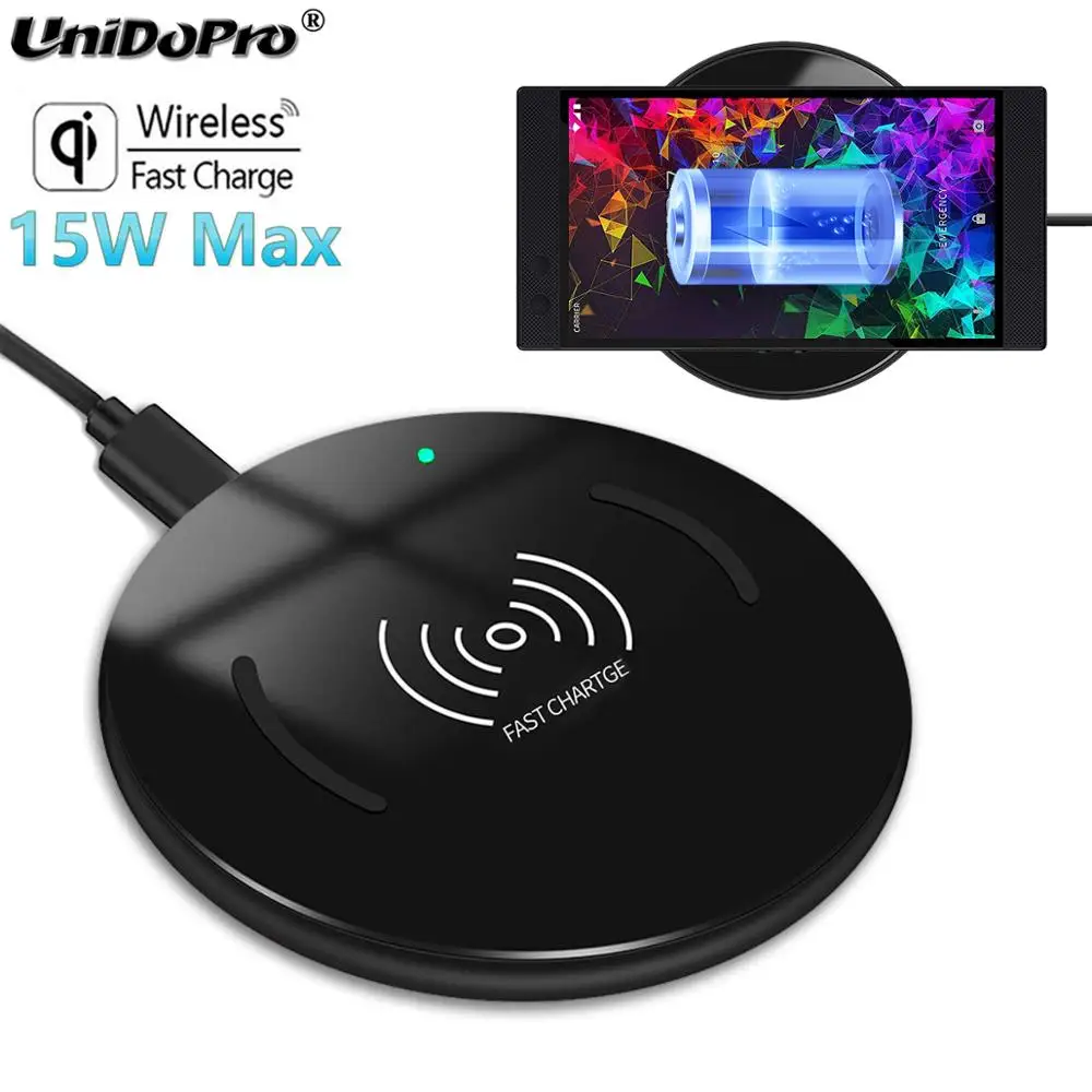 Wireless Charger Qi-Guaranteed 15W Fast Charging Pad for Razer Phone 2 Phone2 - Snapdragon 845 Gaming Qi Chargeur | Мобильные