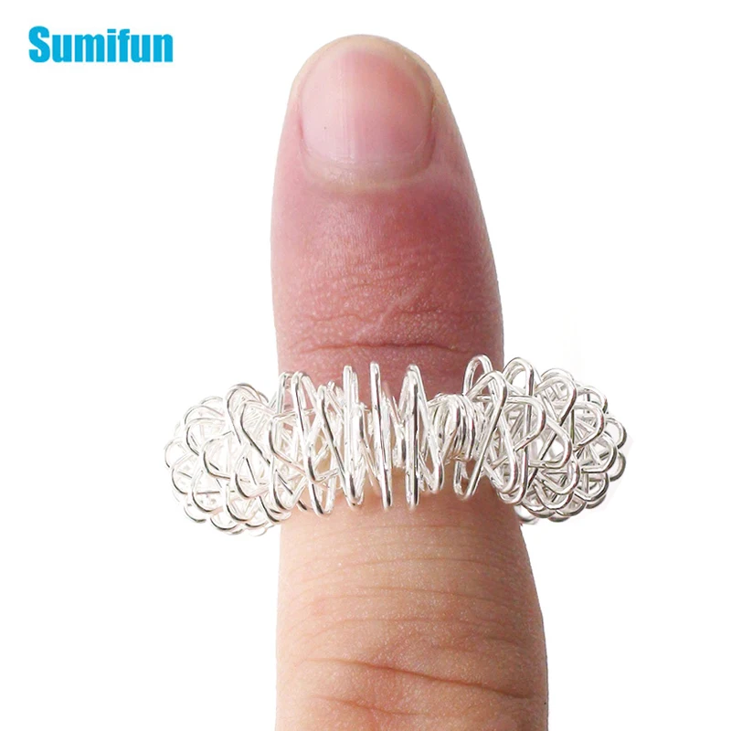 1 шт. Sumifun массажное кольцо серебряное для лечения иглоукалыванием Сталь ручные