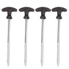 Путешествия Т-образный винт анти-ржавчина утолщение активного отдыха палатка гвоздь железа для кемпинга прочный палатка колышки удлинение