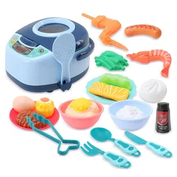 Jouets de cuisine pour enfants, 22 pièces/ensemble, cuiseur de riz, jouets de cuisine pour filles, fruits de mer, jouets de déjeuner 