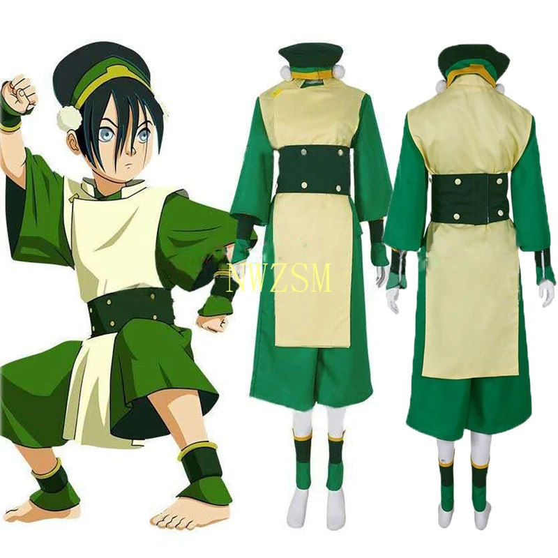アニメアバター伝説の少年アンtoph Beifong衣装大人のハロウィーンパーティー衣装フルセットのカスタマイズグリーン 映画 テレビ衣装 Aliexpress