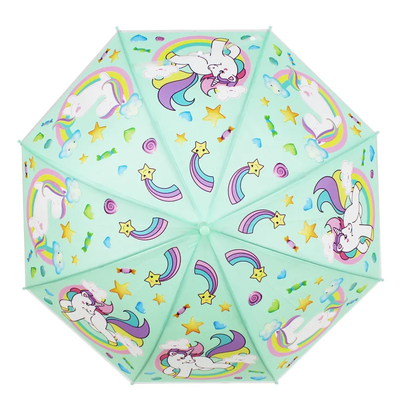 Детский зонт Единорог Прозрачный Paraguas Parapluie Ombrello Sombrilla складной зонтик Mujer прозрачный зонт Paraplu