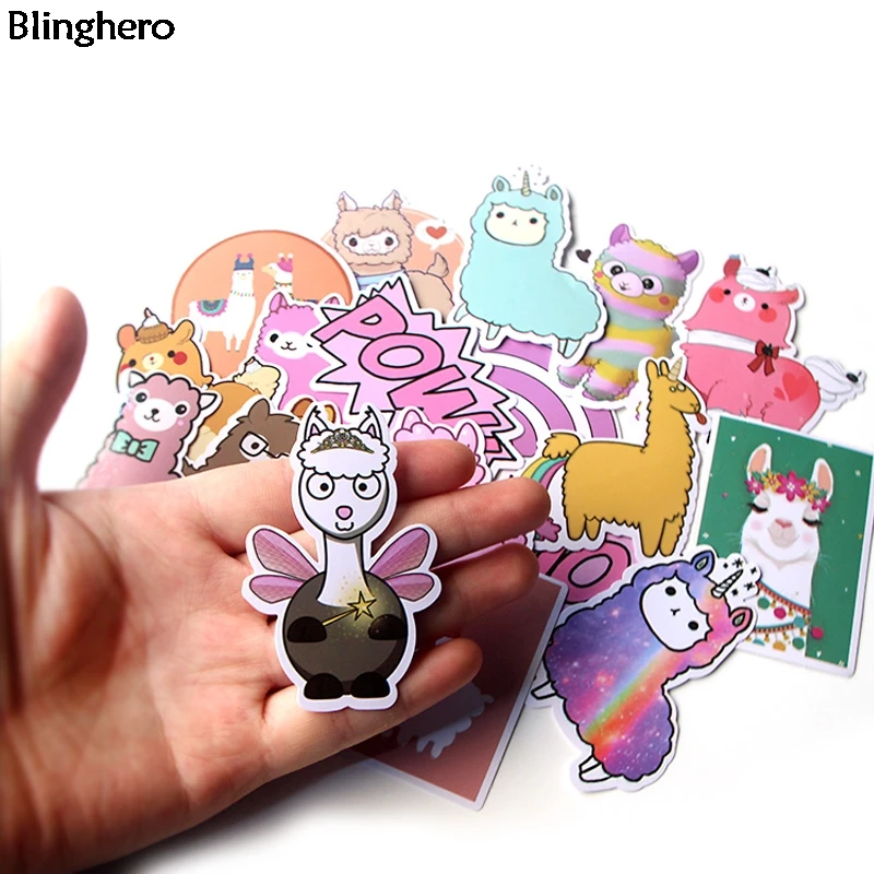 Blinghero наклейки Alpaca 17 шт./компл. кавайные Мультяшные наклейки канцелярские наклейки на холодильник детские наклейки BH0121