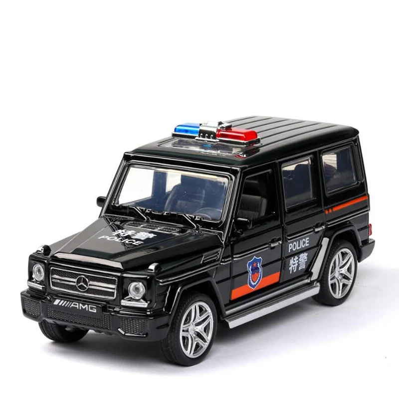 1/32 Mercedes Benz G63 спецавтомобиль литая модель автомобильная система безопасности