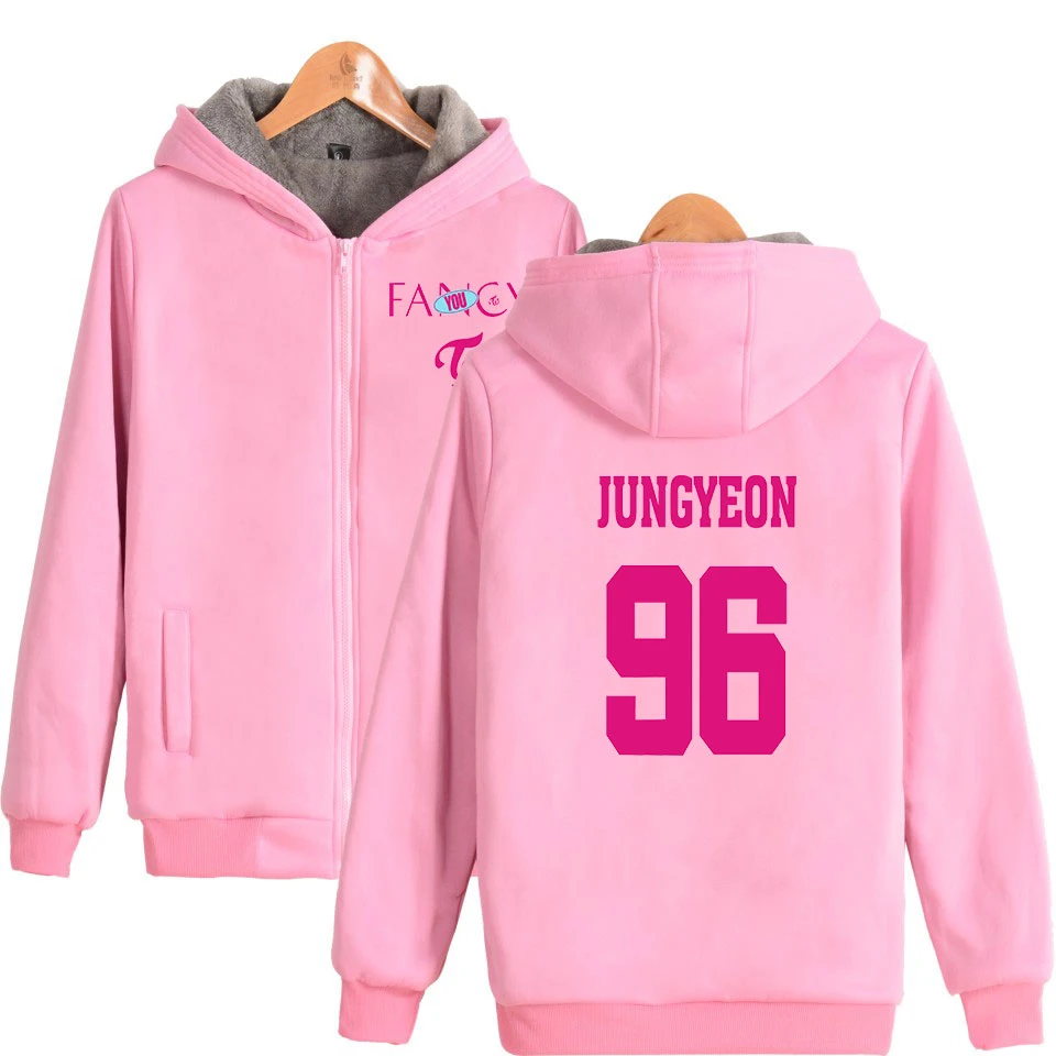 KPOP Group twice fancy Album hoodie Женская/Мужская kpop модная толстовка на молнии Повседневная утепленная толстовка на молнии