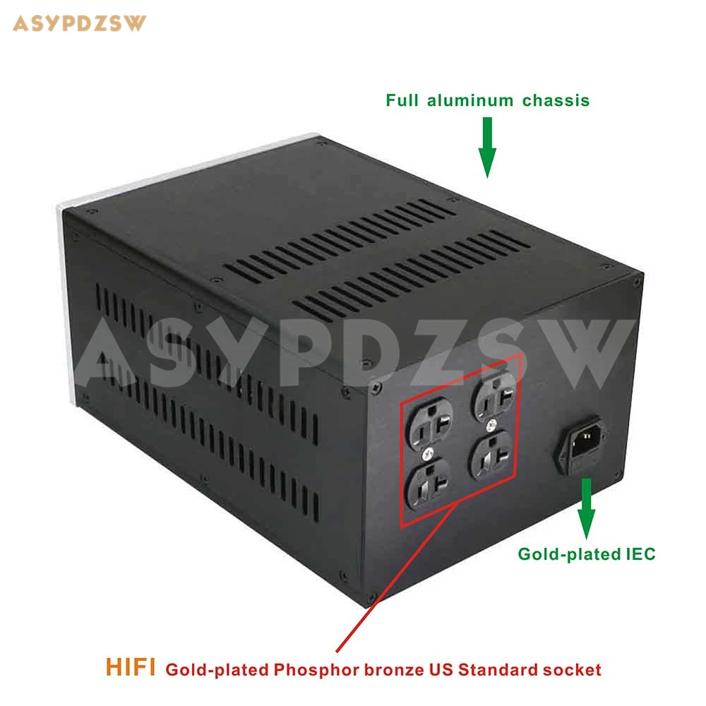 Тороидный сбалансированный изоляционный трансформатор Hi Fi 2000 Вт разъем США блок