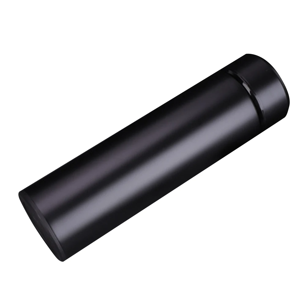 СВЕТОДИОДНЫЙ цифровой вакуумный стакан из нержавеющей стали, термобутылка для воды, дорожная чашка - Цвет: Black