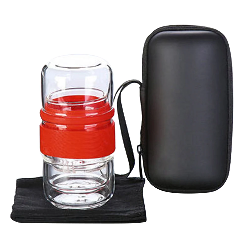 

Kung Fu Office Pot Heat Resistant Gift Glass Portable Home Insulation With Storage Bag Drinkware Travel Tea Set Coffee Water