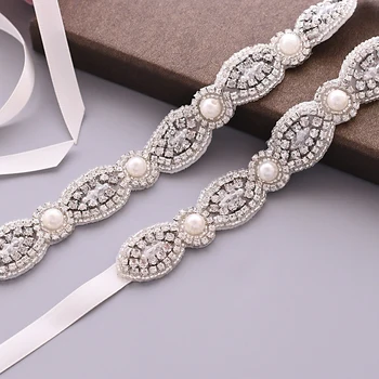 

TRiXY S435 Exquisite Rhinestone Sash Bridal Belts Waist Belts Designer Belts Women Belts Vintage Belts for Wedding Dresses Belt