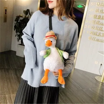 

1pc 45CM Lovely Colorful Duck Plush Backpack Toy Kawaii Fashion Travel Bag for Girls Children Kids High Quality Birthday Gift