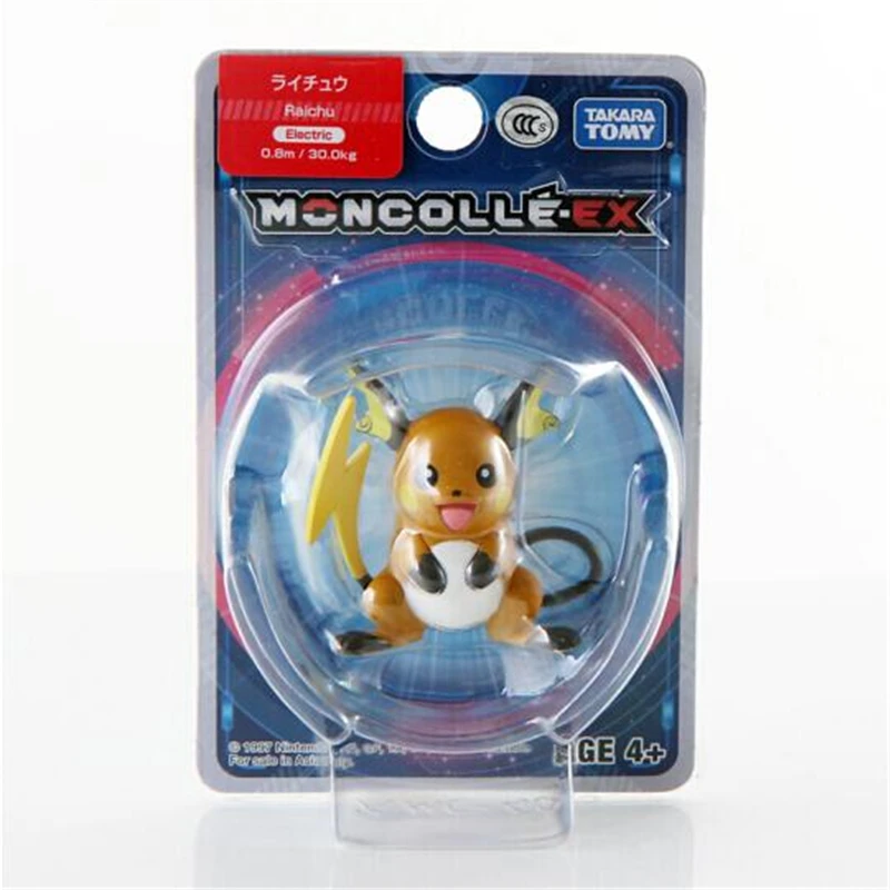 Moncolle EX Sun Moon 4 см Raichu pokemones фигурка мини игрушка коллекция фигура новая в коробке