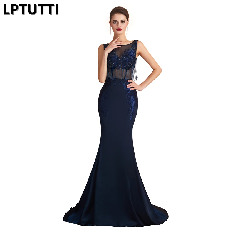 

LPTUTTI Beading Tassel Lace New For Women Elegant Date Ceremony Party Prom Gown Formal Gala Events Luxury Long Evening Dresses