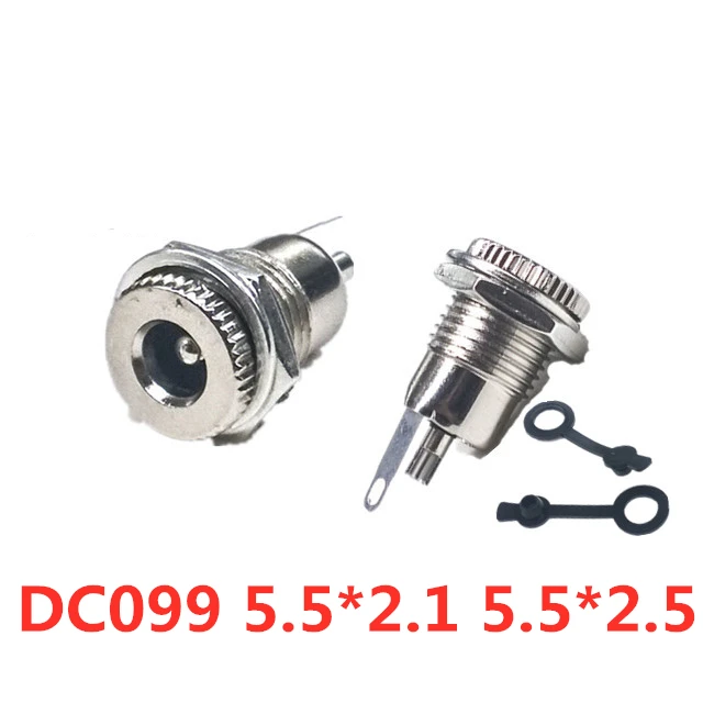 5pce/лот DC099 5 5x2 1 мм Разъем питания постоянного тока Гнездовой разъем для крепления